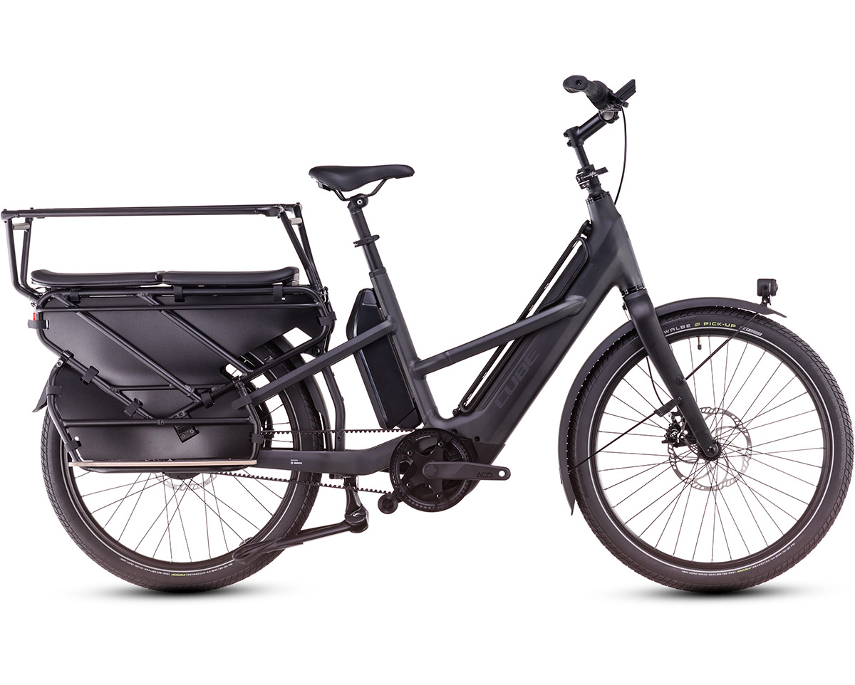 Vélo électrique cargo Unisexe LONGTAIL HYBRID FAMILY 725 Gris